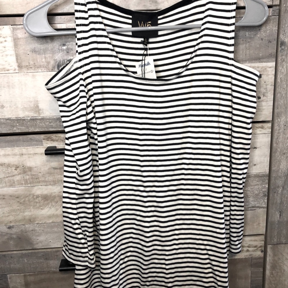 Black and white stripe shirt